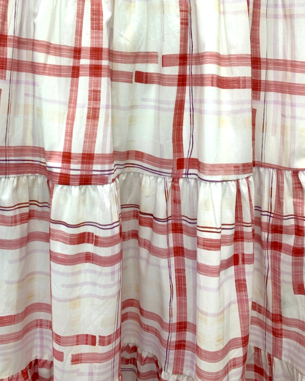 Tiered Plaid Maxi Skirt - Zilvina