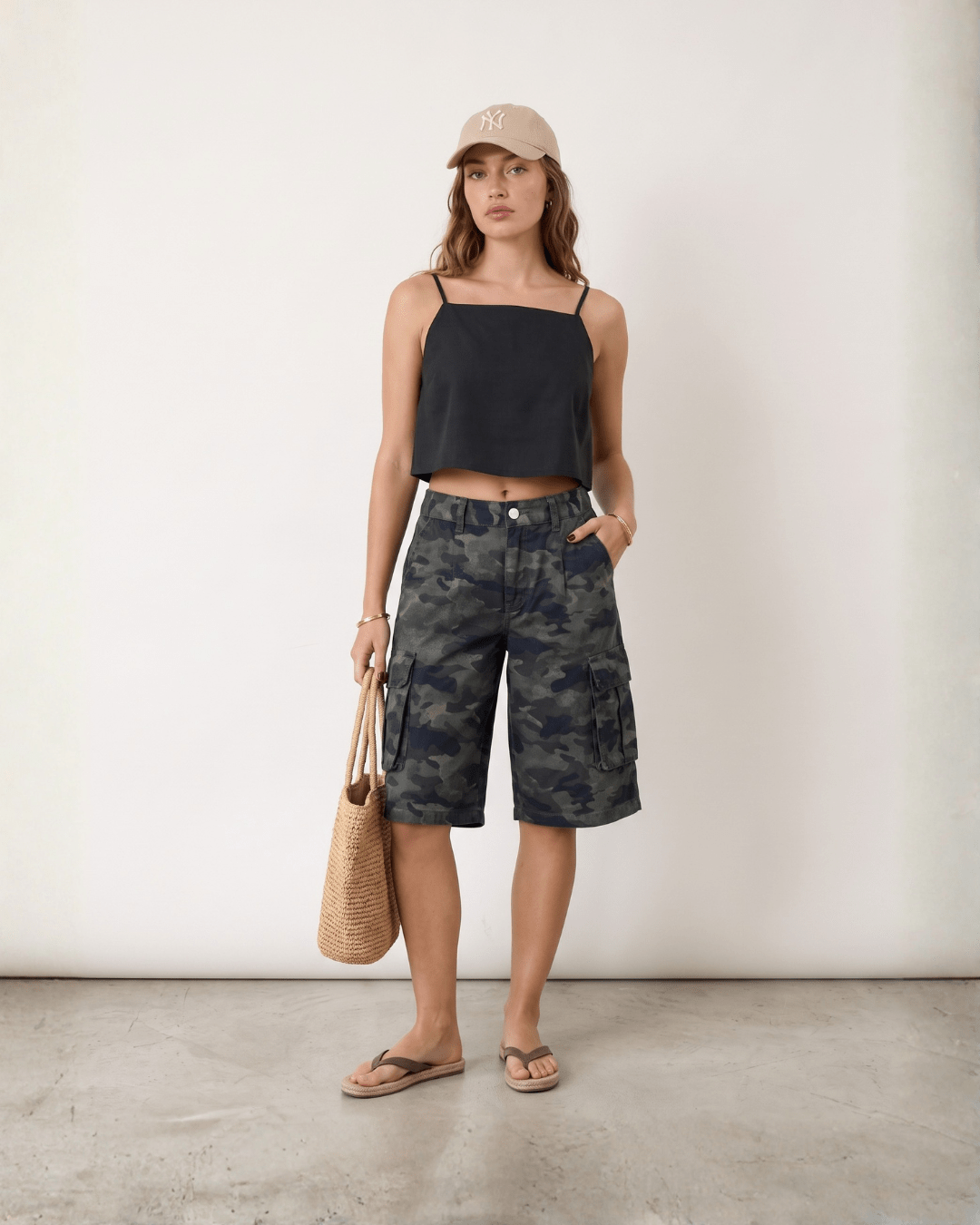 Utility Camo Cargo Culottes - Zilvina