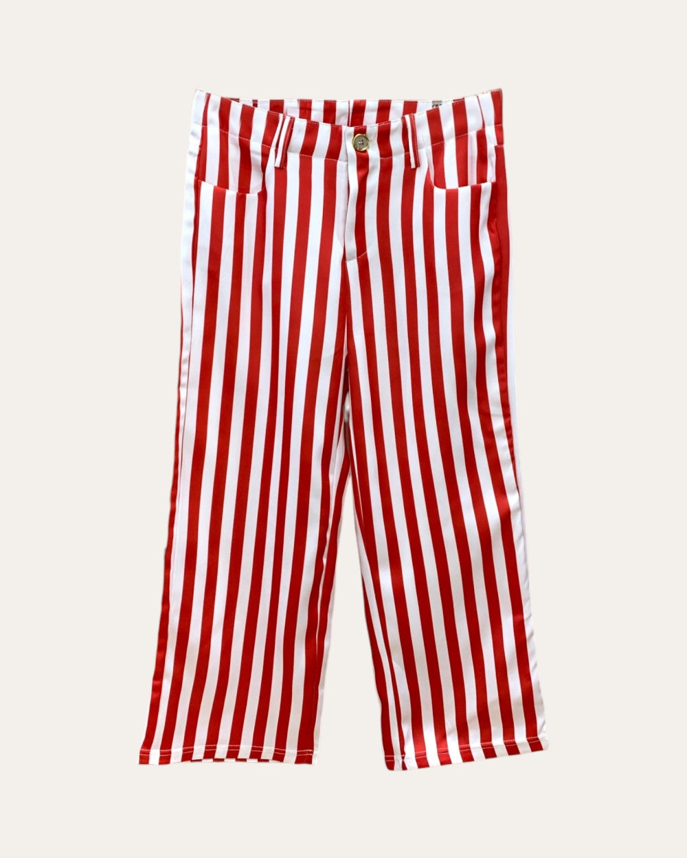 Vertical Stripe Cropped Wide-Leg Pants - Zilvina