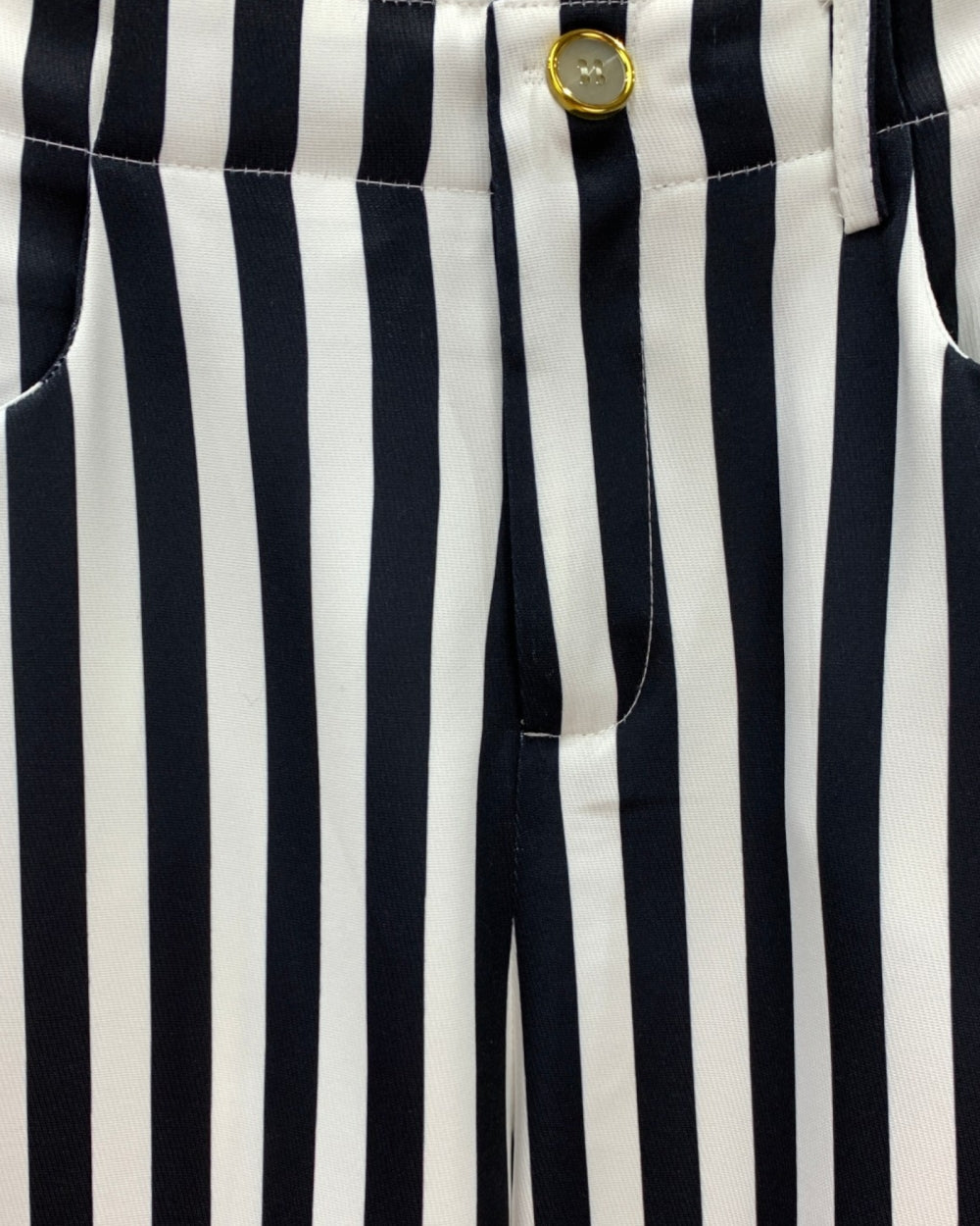 Vertical Stripe Cropped Wide-Leg Pants - Zilvina