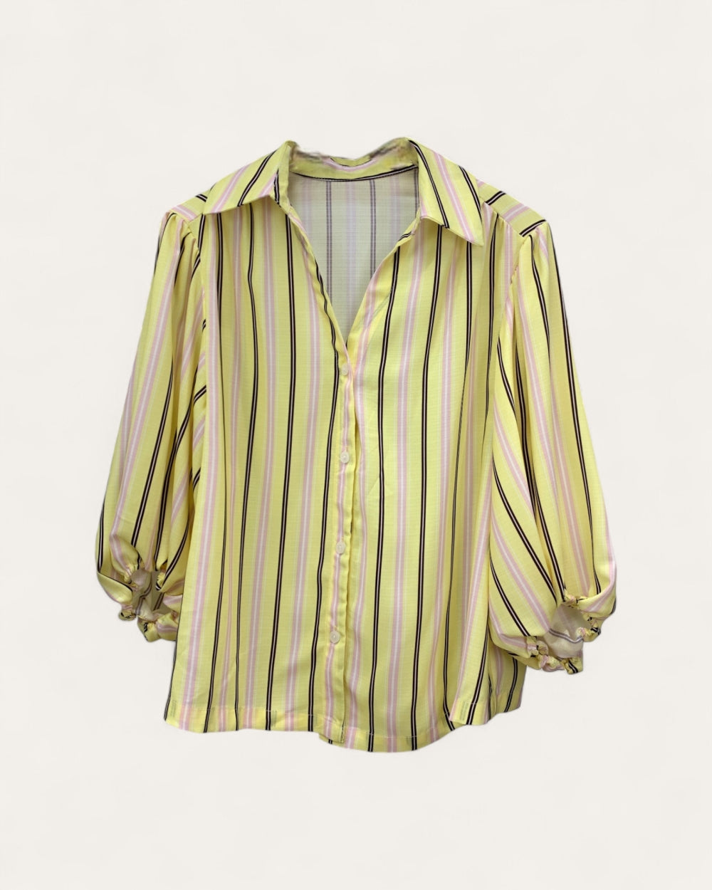 Vertical Stripe Relaxed Blouse - Zilvina