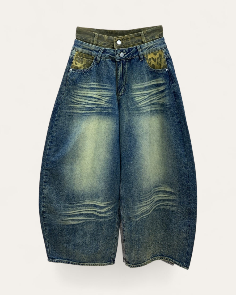 Vintage Fade Ultra Wide-Leg Jeans - Zilvina