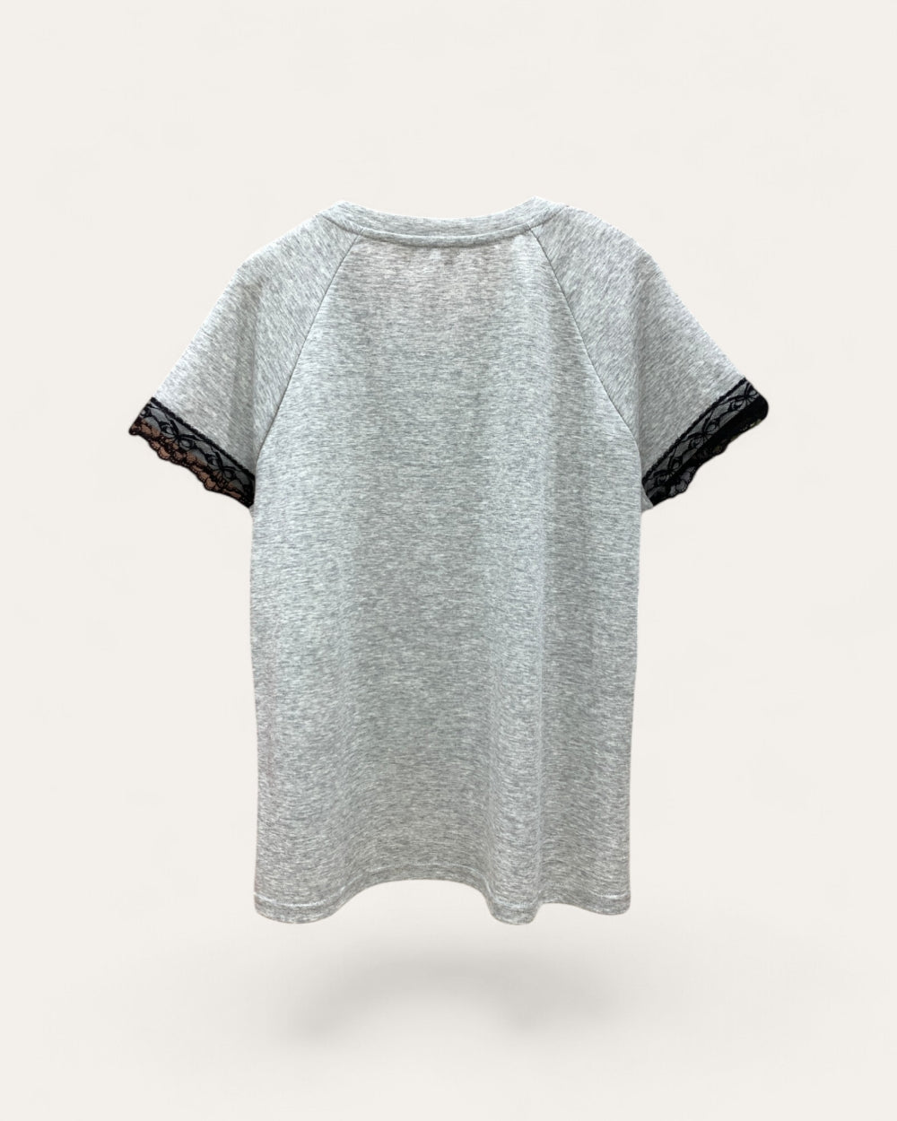 Vintage Lace Panel Raglan Tee - Zilvina