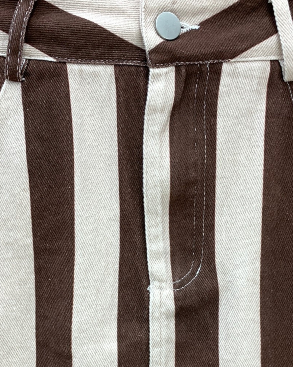 Vintage Stripe Denim Mini Skirt - Zilvina