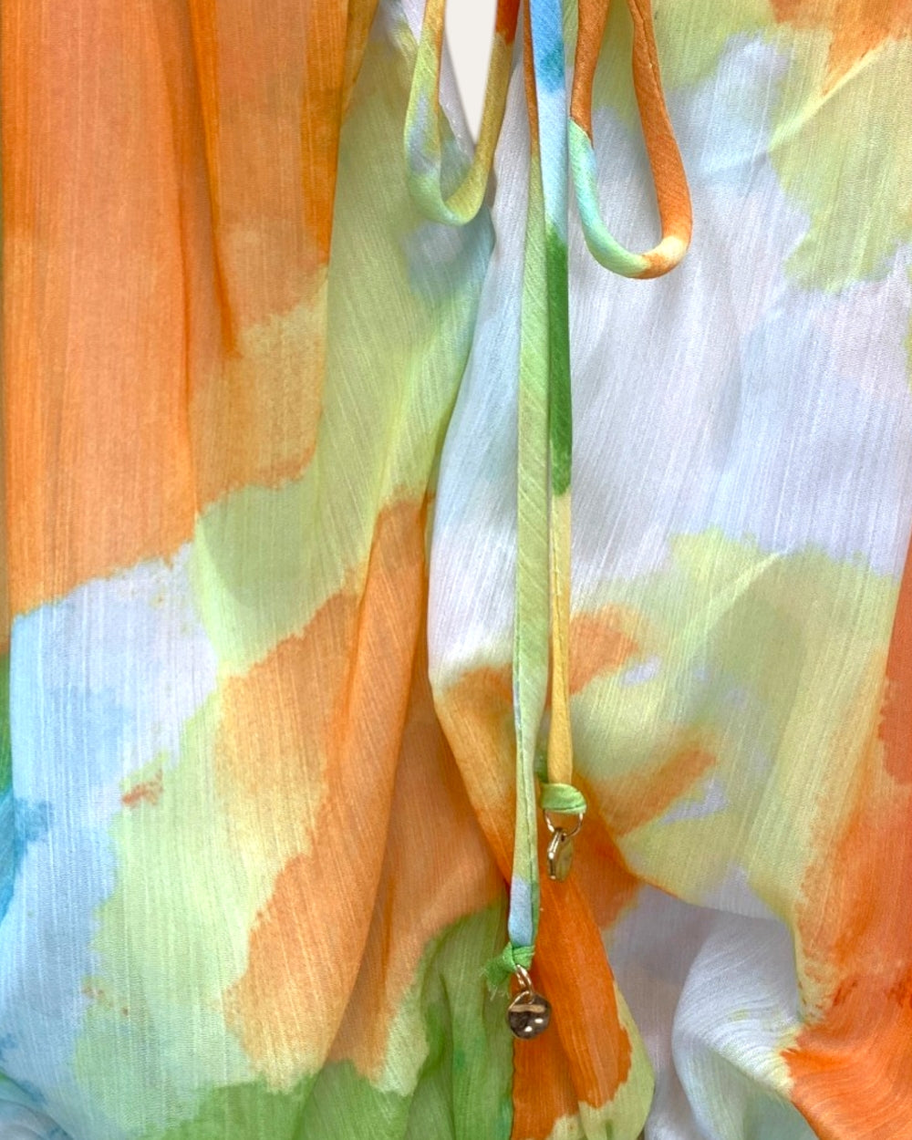 Watercolor Tie-Neck Blouse - Zilvina