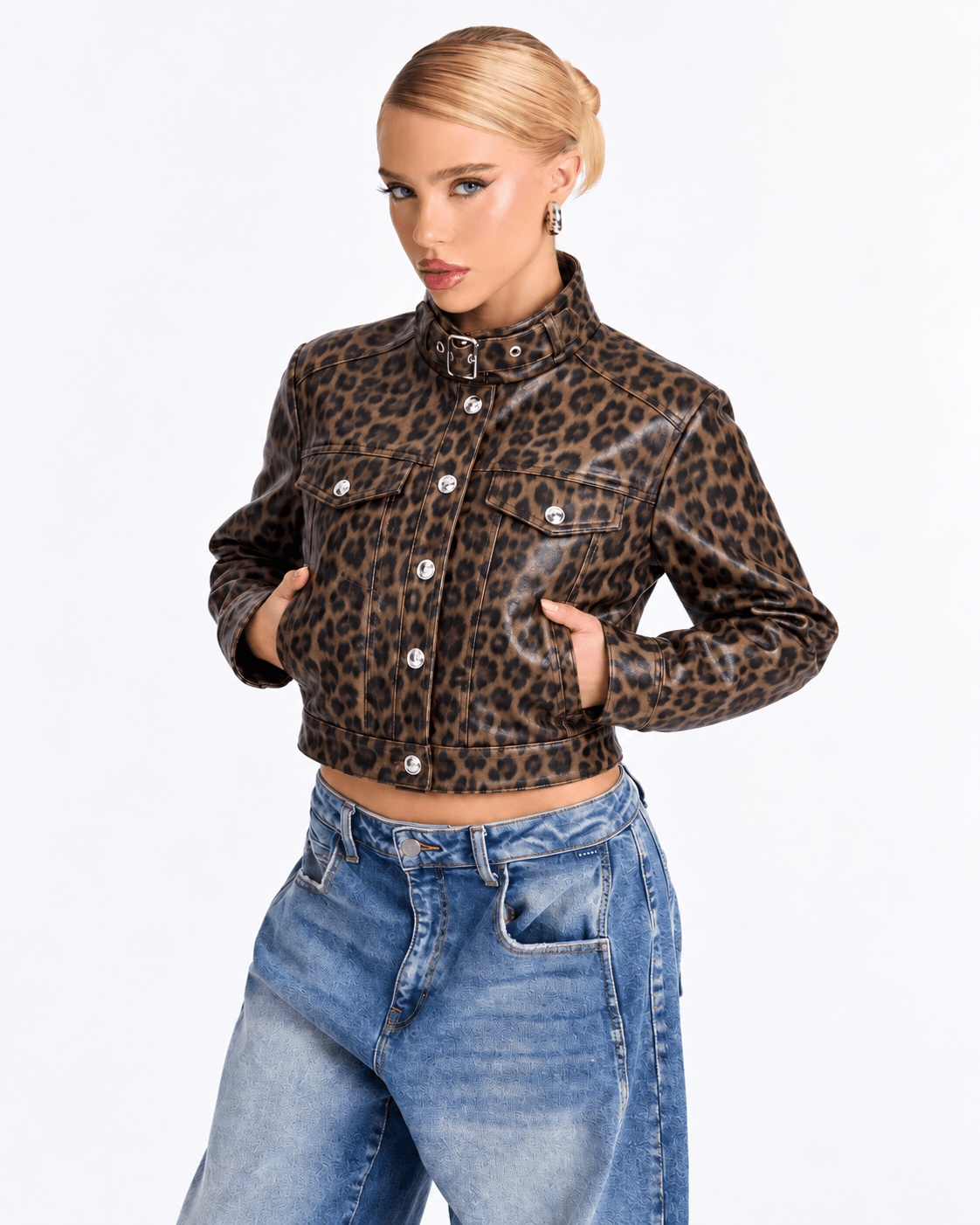 Wild Ride Leopard Faux Leather Jacket - Zilvina