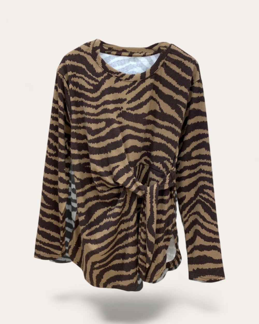 Wild Side Zebra Tie-Waist Romper - Zilvina