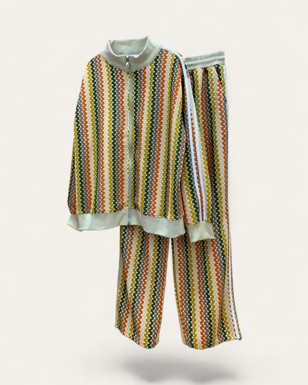 Zigzag Knit Track Set - Zilvina