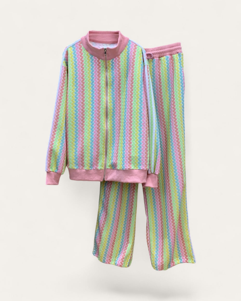 Zigzag Knit Track Set - Zilvina
